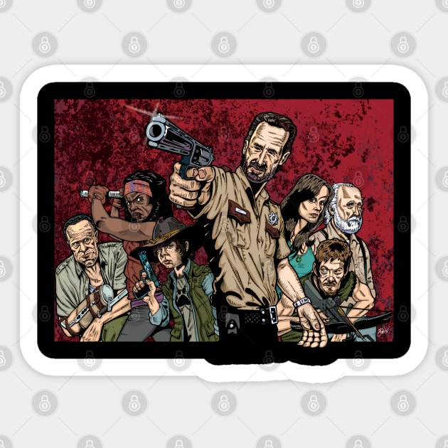 The Walking Dead Sticker by Parisi Studios